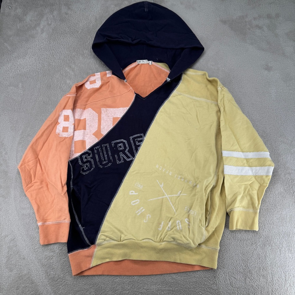 We The Free Womens Small Multicolor Surf Shop Hoodie Preowned Colorblock Graphic